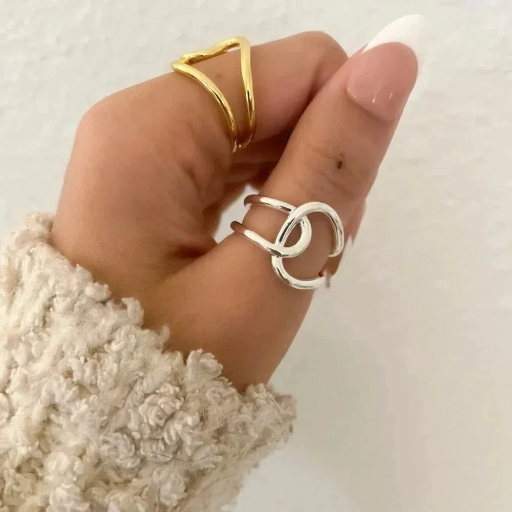 925 Sterling Silver Minimalist Ring Twist Ring Everyday Boho Ring Stackable Ring